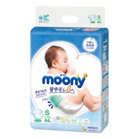 Bỉm - Tã dán Moony size S 84 miếng (4 - 8kg)