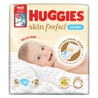 Bỉm - Tã dán Huggies Size S 80 miếng (Cho bé từ 4-8kg)