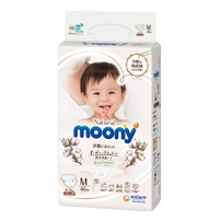 Bỉm - Tã dán Moony Natural size M 46 miếng (6 - 11kg)