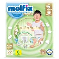 Bỉm - Tã quần Molfix Jumbo size XXXL 22+6 miếng (cho bé 20-35kg)