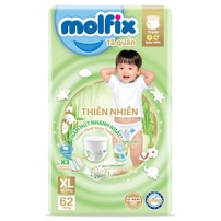 Bỉm - Tã quần Molfix Ultra Jumbo size XL 62 (cho bé từ 12 - 17kg)