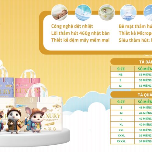 Bỉm dán Momo Diamond Luxury S58 (4-8kg)